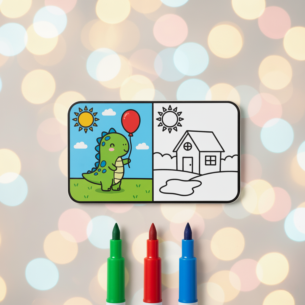 Trace & Adore ✏️ | Trace-and-Colour Reusable Magnets for Kids