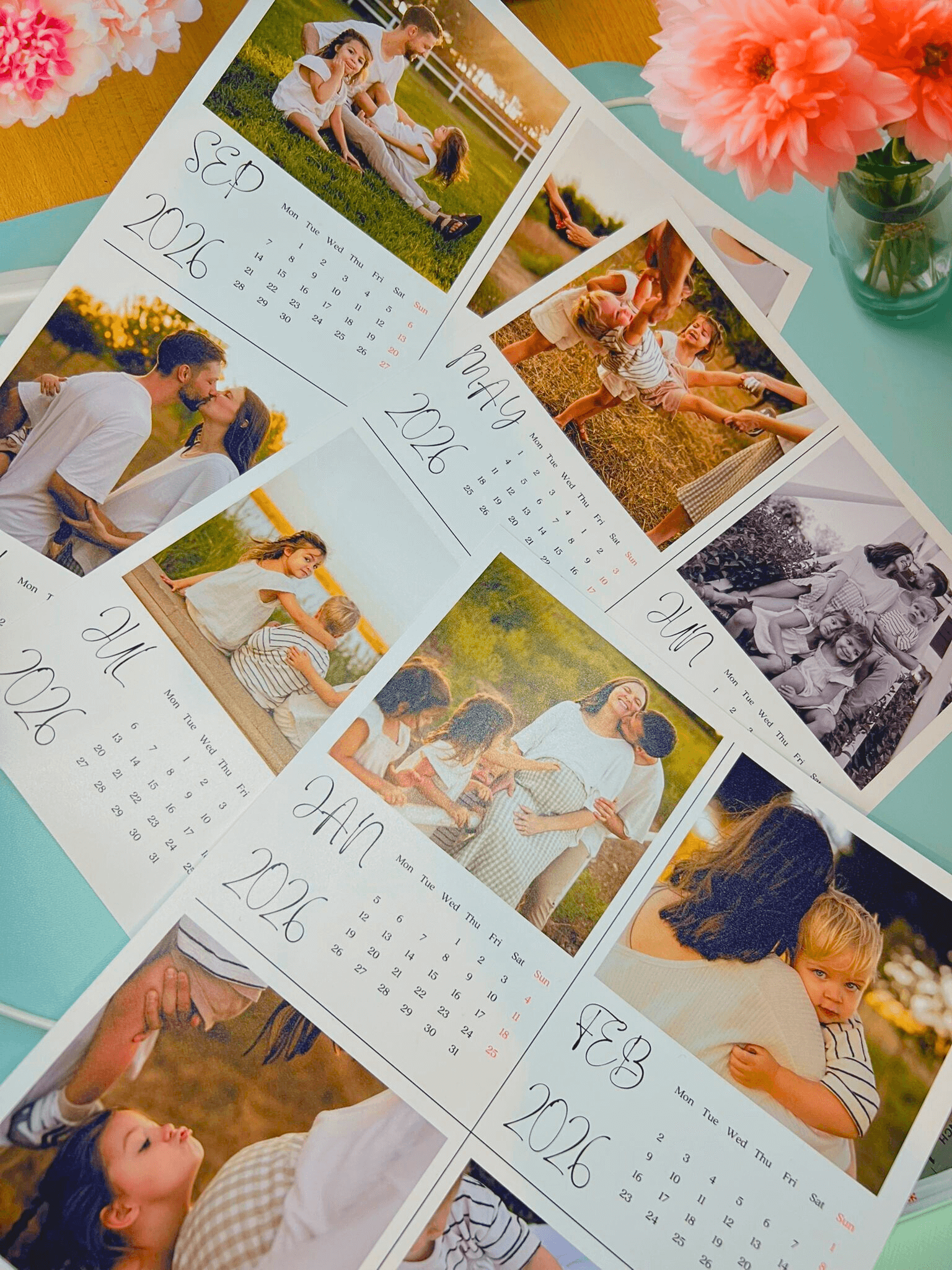 Photo calendar, magnet calendar
