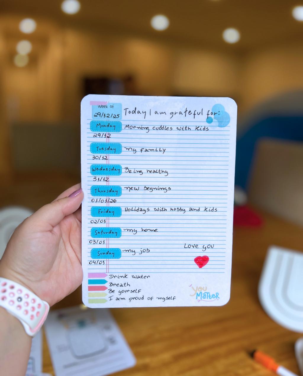 Weekly Gratitude Journal